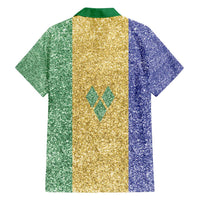 Saint Vincent and the Grenadines Vincy Mas Family Matching Off Shoulder Maxi Dress and Hawaiian Shirt SVG Glitter Color Style - Wonder Print Shop