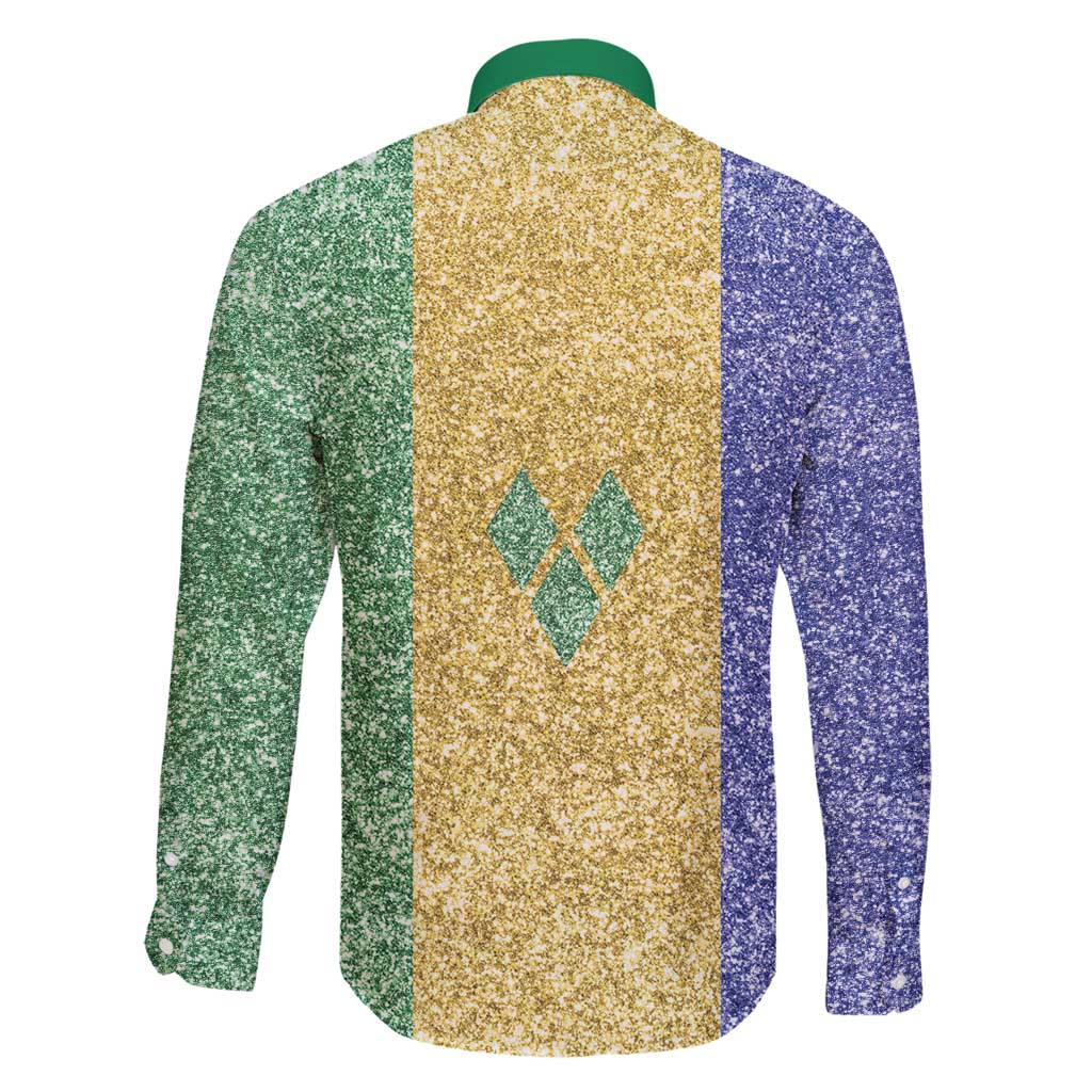 Saint Vincent and the Grenadines Vincy Mas Family Matching Off Shoulder Maxi Dress and Hawaiian Shirt SVG Glitter Color Style - Wonder Print Shop