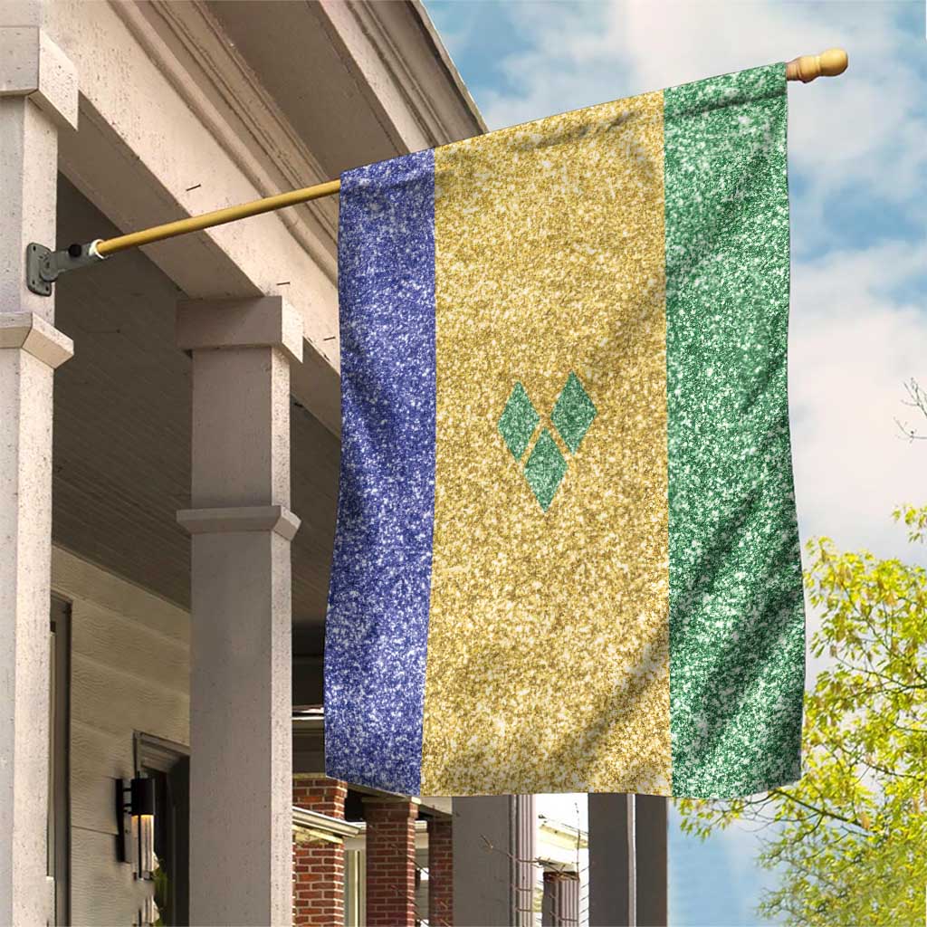 Saint Vincent and the Grenadines Vincy Mas Garden Flag SVG Glitter Color Style - Wonder Print Shop