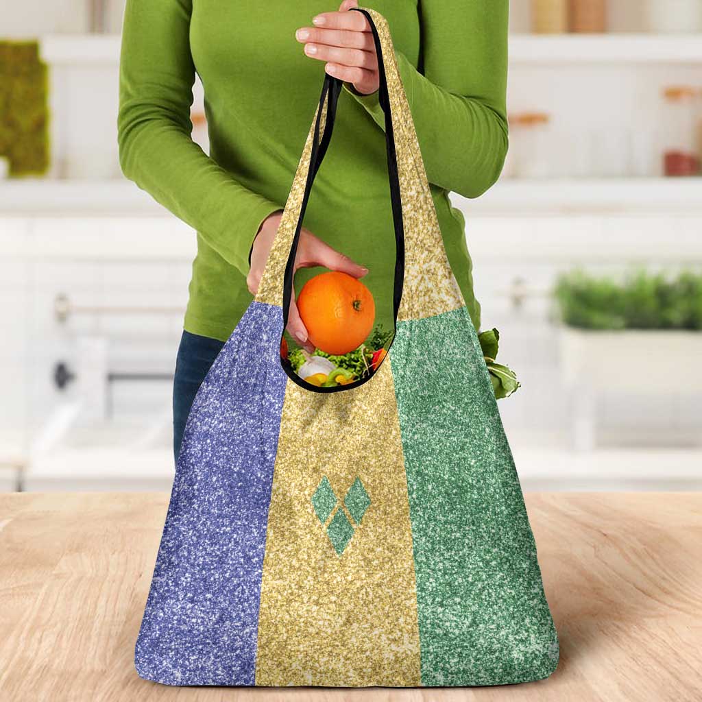 Saint Vincent and the Grenadines Vincy Mas Grocery Bag SVG Glitter Color Style - Wonder Print Shop