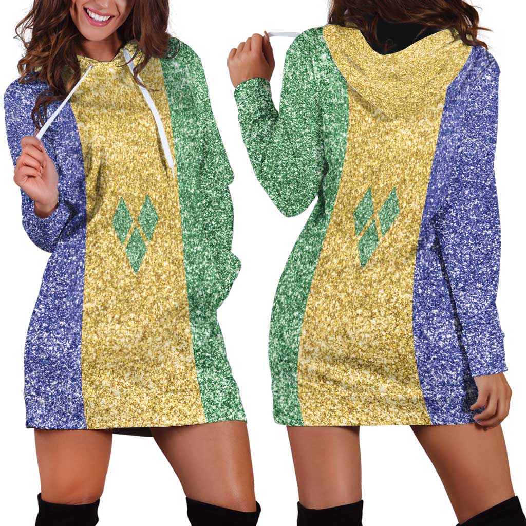 Saint Vincent and the Grenadines Vincy Mas Hoodie Dress SVG Glitter Color Style - Wonder Print Shop