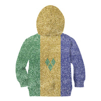 Saint Vincent and the Grenadines Vincy Mas Kid Hoodie SVG Glitter Color Style - Wonder Print Shop