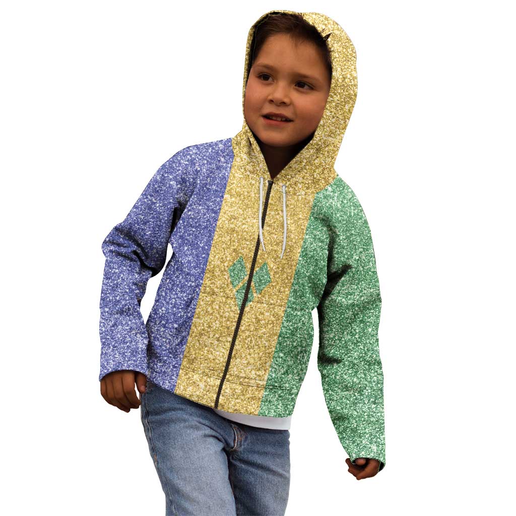 Saint Vincent and the Grenadines Vincy Mas Kid Hoodie SVG Glitter Color Style - Wonder Print Shop