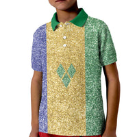 Saint Vincent and the Grenadines Vincy Mas Kid Polo Shirt SVG Glitter Color Style - Wonder Print Shop