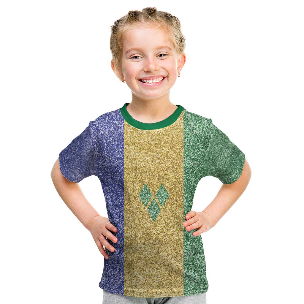 Saint Vincent and the Grenadines Vincy Mas Kid T Shirt SVG Glitter Color Style - Wonder Print Shop