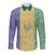 Saint Vincent and the Grenadines Vincy Mas Long Sleeve Button Shirt SVG Glitter Color Style - Wonder Print Shop