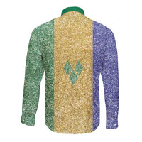 Saint Vincent and the Grenadines Vincy Mas Long Sleeve Button Shirt SVG Glitter Color Style - Wonder Print Shop