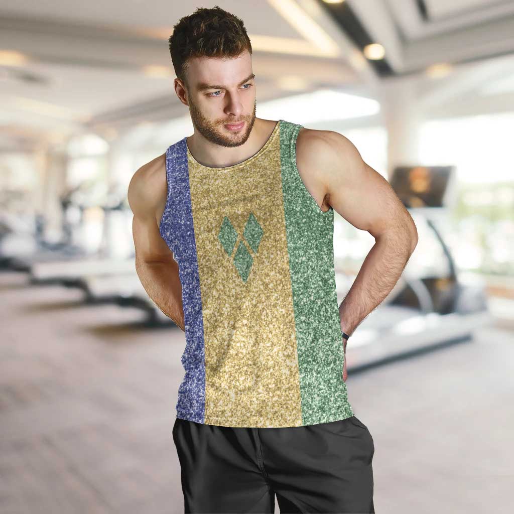 Saint Vincent and the Grenadines Vincy Mas Men Tank Top SVG Glitter Color Style - Wonder Print Shop