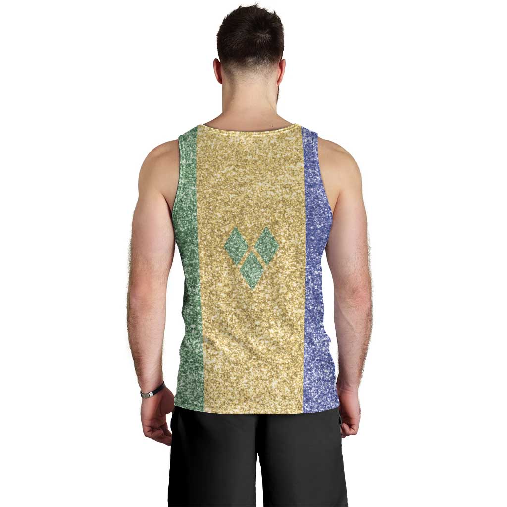 Saint Vincent and the Grenadines Vincy Mas Men Tank Top SVG Glitter Color Style - Wonder Print Shop
