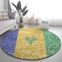 Saint Vincent and the Grenadines Vincy Mas Round Carpet SVG Glitter Color Style - Wonder Print Shop