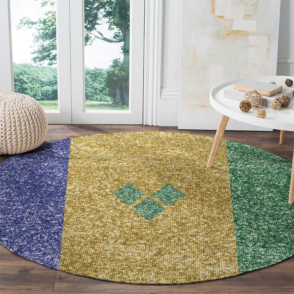 Saint Vincent and the Grenadines Vincy Mas Round Carpet SVG Glitter Color Style - Wonder Print Shop