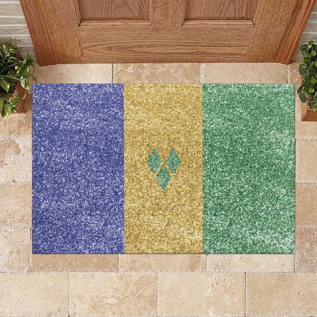Saint Vincent and the Grenadines Vincy Mas Rubber Doormat SVG Glitter Color Style - Wonder Print Shop