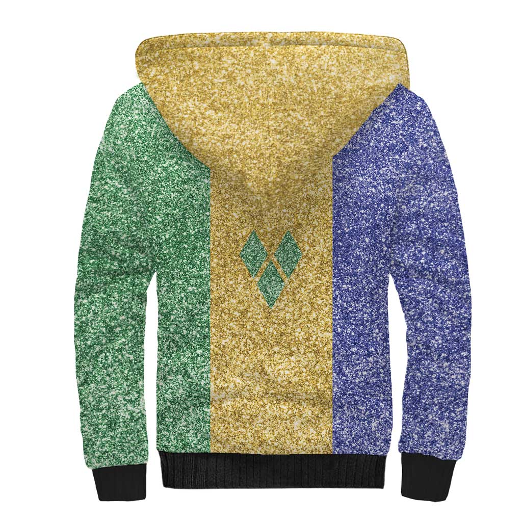 Saint Vincent and the Grenadines Vincy Mas Sherpa Hoodie SVG Glitter Color Style - Wonder Print Shop