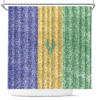 Saint Vincent and the Grenadines Vincy Mas Shower Curtain SVG Glitter Color Style - Wonder Print Shop
