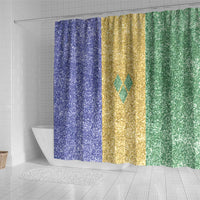 Saint Vincent and the Grenadines Vincy Mas Shower Curtain SVG Glitter Color Style - Wonder Print Shop
