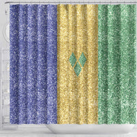 Saint Vincent and the Grenadines Vincy Mas Shower Curtain SVG Glitter Color Style - Wonder Print Shop