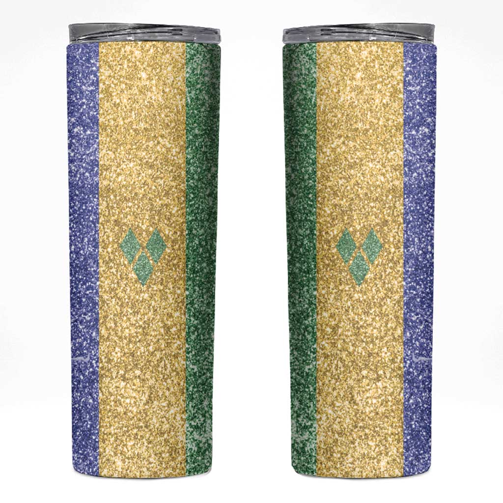 Saint Vincent and the Grenadines Vincy Mas Skinny Tumbler SVG Glitter Color Style - Wonder Print Shop