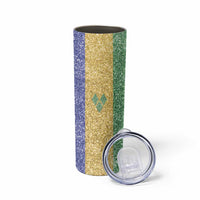 Saint Vincent and the Grenadines Vincy Mas Skinny Tumbler SVG Glitter Color Style - Wonder Print Shop
