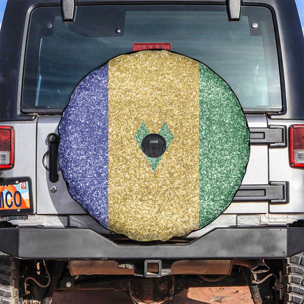 Saint Vincent and the Grenadines Vincy Mas Spare Tire Cover SVG Glitter Color Style - Wonder Print Shop