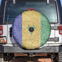 Saint Vincent and the Grenadines Vincy Mas Spare Tire Cover SVG Glitter Color Style - Wonder Print Shop