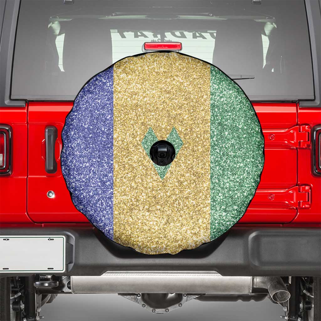 Saint Vincent and the Grenadines Vincy Mas Spare Tire Cover SVG Glitter Color Style - Wonder Print Shop