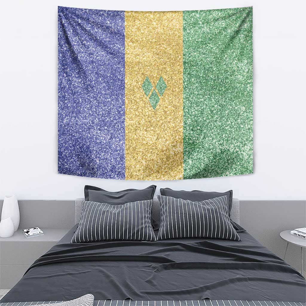 Saint Vincent and the Grenadines Vincy Mas Tapestry SVG Glitter Color Style - Wonder Print Shop