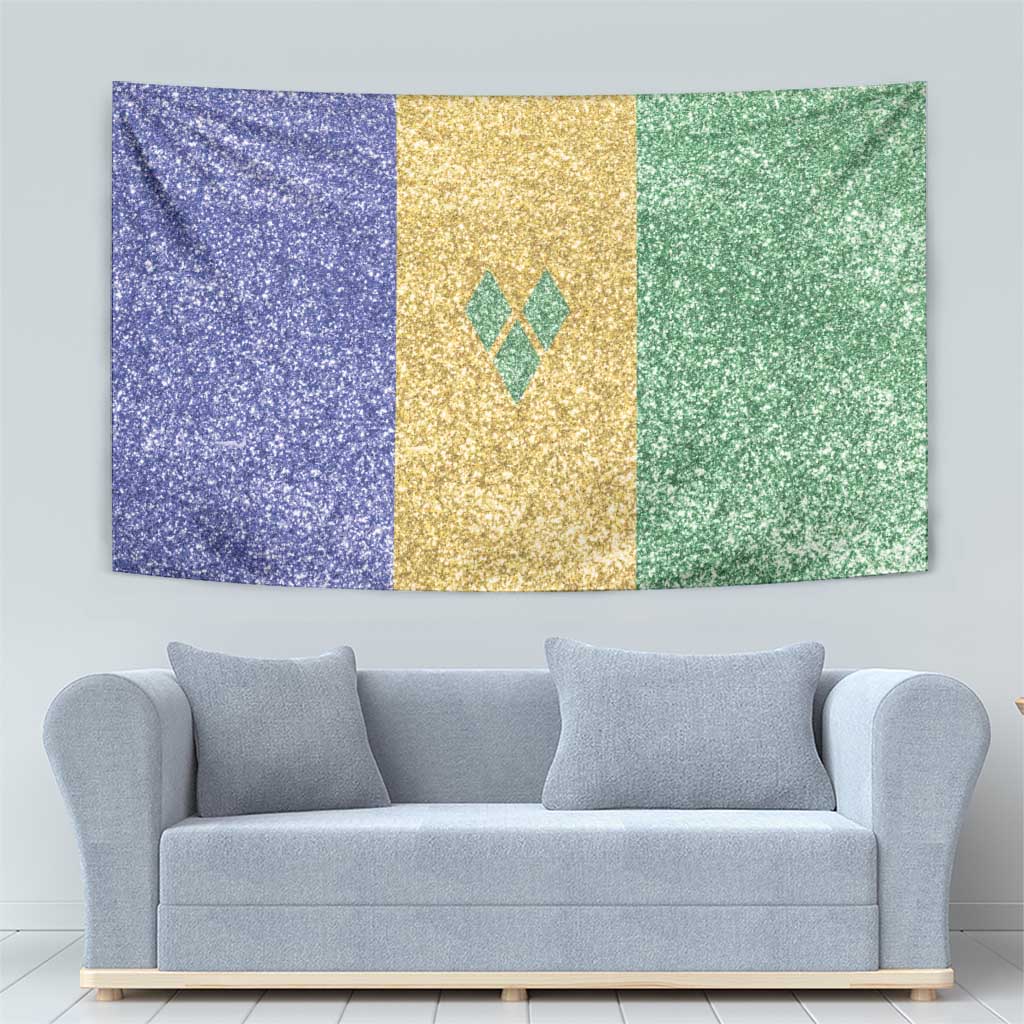 Saint Vincent and the Grenadines Vincy Mas Tapestry SVG Glitter Color Style - Wonder Print Shop