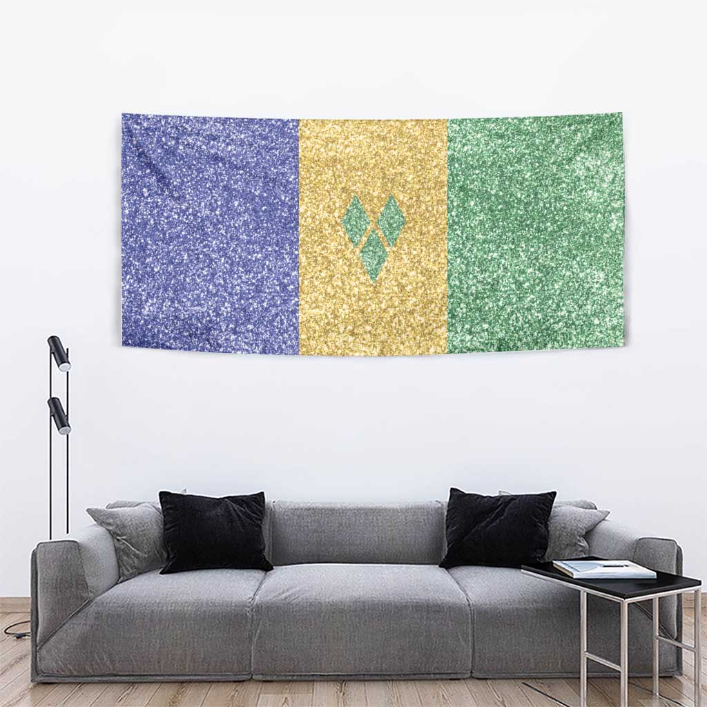 Saint Vincent and the Grenadines Vincy Mas Tapestry SVG Glitter Color Style - Wonder Print Shop