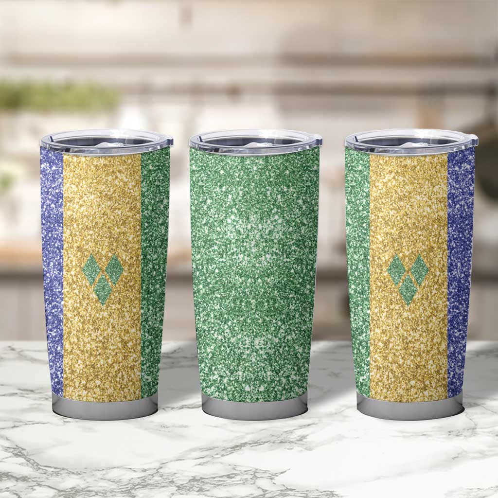 Saint Vincent and the Grenadines Vincy Mas Tumbler Cup SVG Glitter Color Style - Wonder Print Shop
