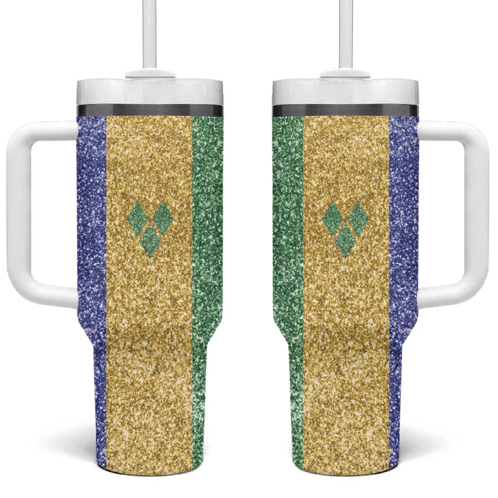 Saint Vincent and the Grenadines Vincy Mas Tumbler With Handle SVG Glitter Color Style - Wonder Print Shop