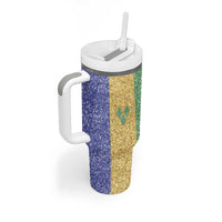 Saint Vincent and the Grenadines Vincy Mas Tumbler With Handle SVG Glitter Color Style - Wonder Print Shop