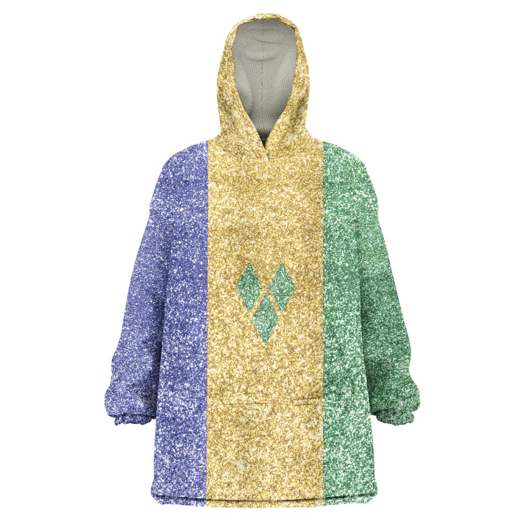 Saint Vincent and the Grenadines Vincy Mas Wearable Blanket Hoodie SVG Glitter Color Style - Wonder Print Shop