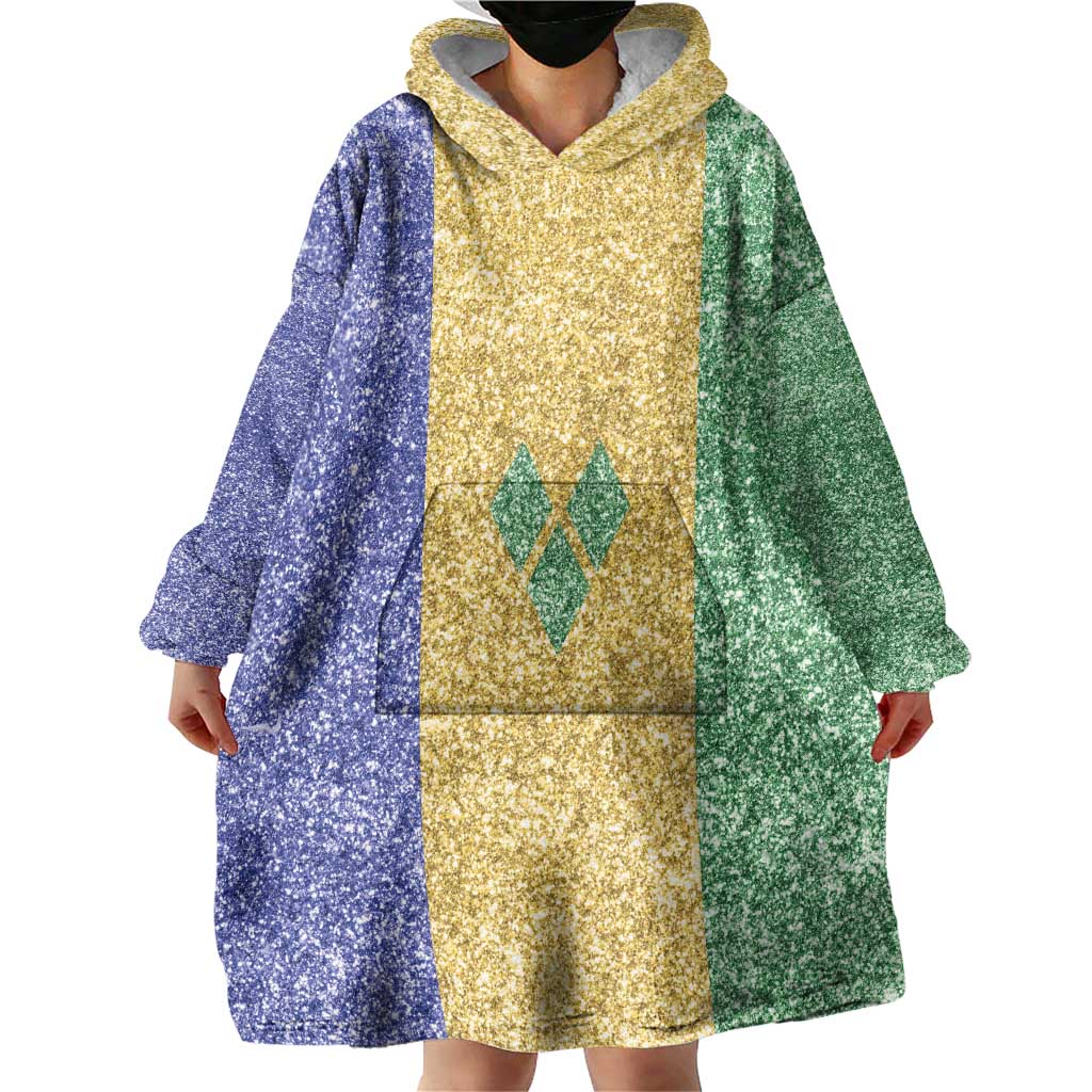 Saint Vincent and the Grenadines Vincy Mas Wearable Blanket Hoodie SVG Glitter Color Style - Wonder Print Shop