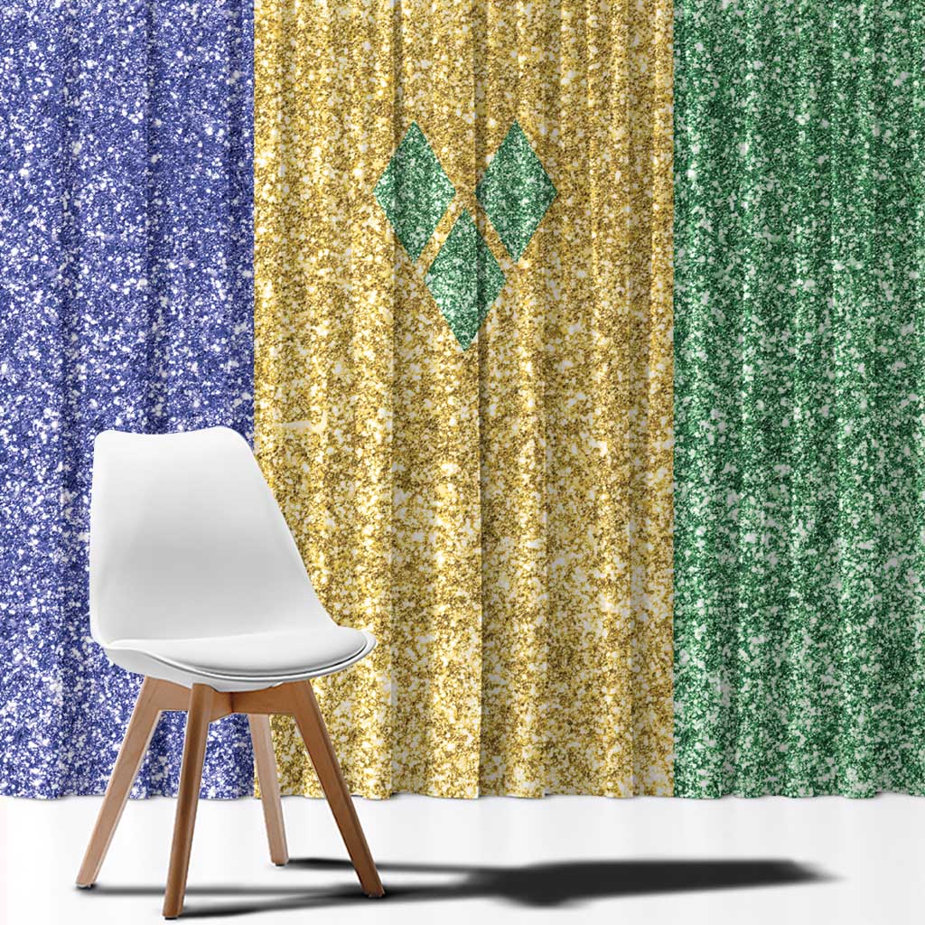 Saint Vincent and the Grenadines Vincy Mas Window Curtain SVG Glitter Color Style - Wonder Print Shop