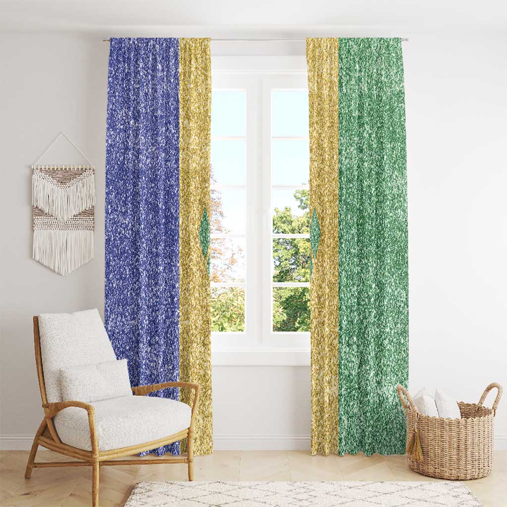 Saint Vincent and the Grenadines Vincy Mas Window Curtain SVG Glitter Color Style - Wonder Print Shop