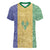 Saint Vincent and the Grenadines Vincy Mas Women V-Neck T-Shirt SVG Glitter Color Style - Wonder Print Shop