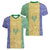 Saint Vincent and the Grenadines Vincy Mas Women V-Neck T-Shirt SVG Glitter Color Style - Wonder Print Shop