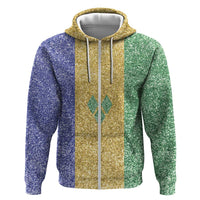 Saint Vincent and the Grenadines Vincy Mas Zip Hoodie SVG Glitter Color Style - Wonder Print Shop