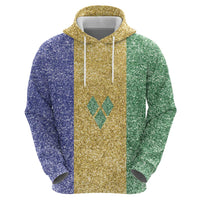 Saint Vincent and the Grenadines Vincy Mas Zip Hoodie SVG Glitter Color Style - Wonder Print Shop