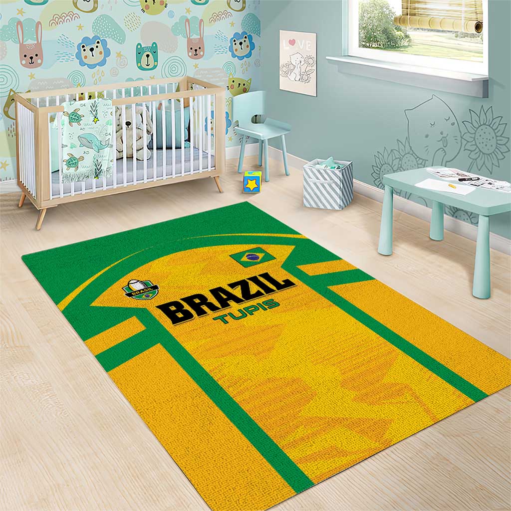Rugby Brazil Area Rug Tupis Go Champions - Wonder Print Shop