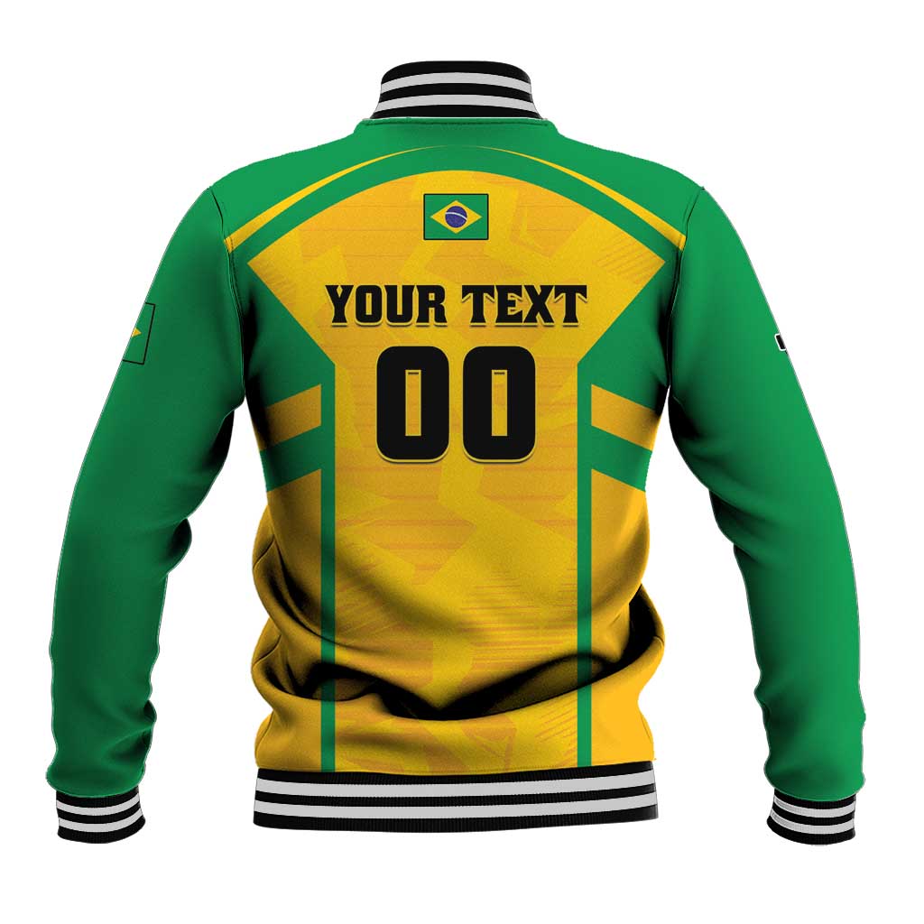 Custom Rugby Brazil Baseball Jacket Tupis Go Champions - Wonder Print Shop