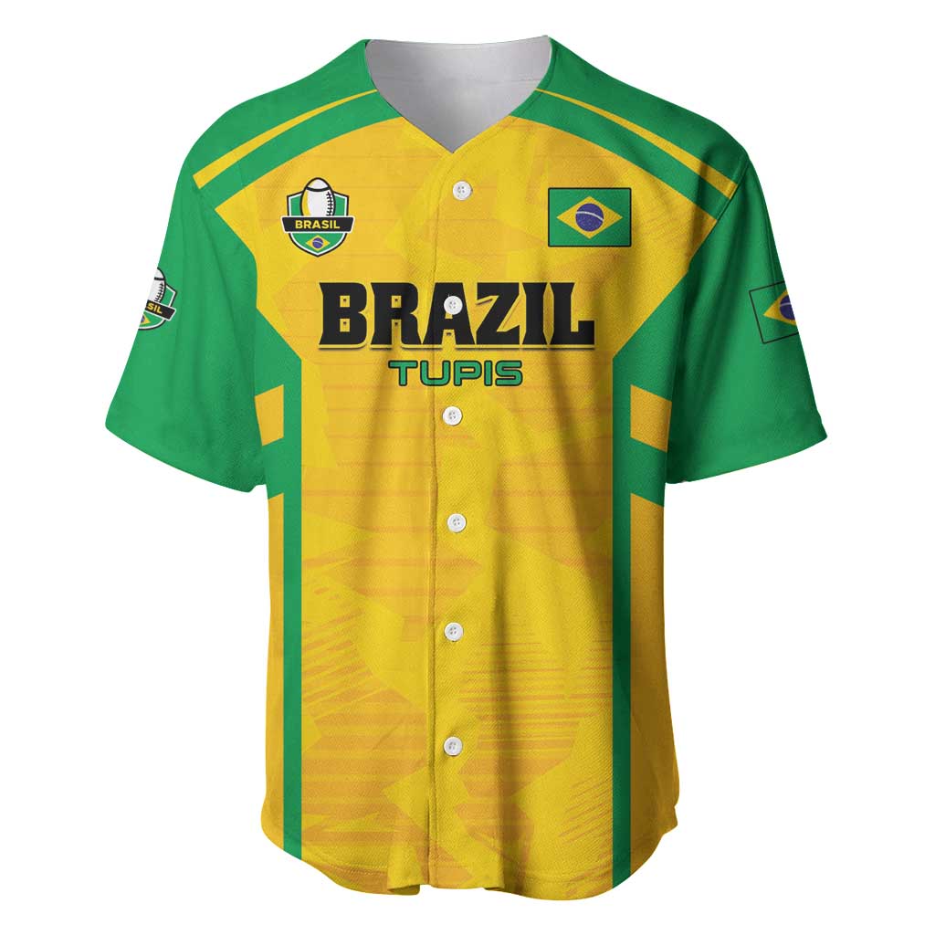 Custom Rugby Brazil Baseball Jersey Tupis Go Champions - Wonder Print Shop
