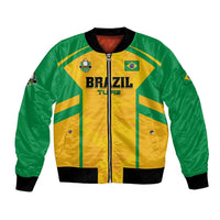 Custom Rugby Brazil Bomber Jacket Tupis Go Champions - Wonder Print Shop
