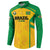 Custom Rugby Brazil Button Sweatshirt Tupis Go Champions - Wonder Print Shop