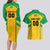 Custom Rugby Brazil Couples Matching Long Sleeve Bodycon Dress and Hawaiian Shirt Tupis Go Champions - Wonder Print Shop