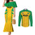 Custom Rugby Brazil Couples Matching Mermaid Dress and Long Sleeve Button Shirt Tupis Go Champions - Wonder Print Shop