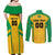 Custom Rugby Brazil Couples Matching Off Shoulder Maxi Dress and Long Sleeve Button Shirt Tupis Go Champions - Wonder Print Shop