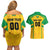 Custom Rugby Brazil Couples Matching Off Shoulder Short Dress and Hawaiian Shirt Tupis Go Champions - Wonder Print Shop