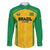 Custom Rugby Brazil Family Matching Long Sleeve Bodycon Dress and Hawaiian Shirt Tupis Go Champions - Wonder Print Shop