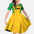 Custom Rugby Brazil Family Matching Mermaid Dress and Hawaiian Shirt Tupis Go Champions - Wonder Print Shop